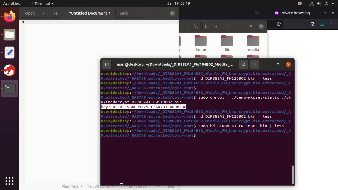 Find D-Link SHRS firmware encryption key