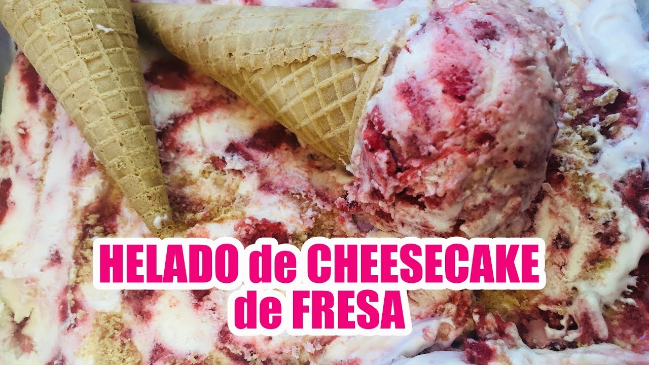 Helado De Cheesecake De Fresa