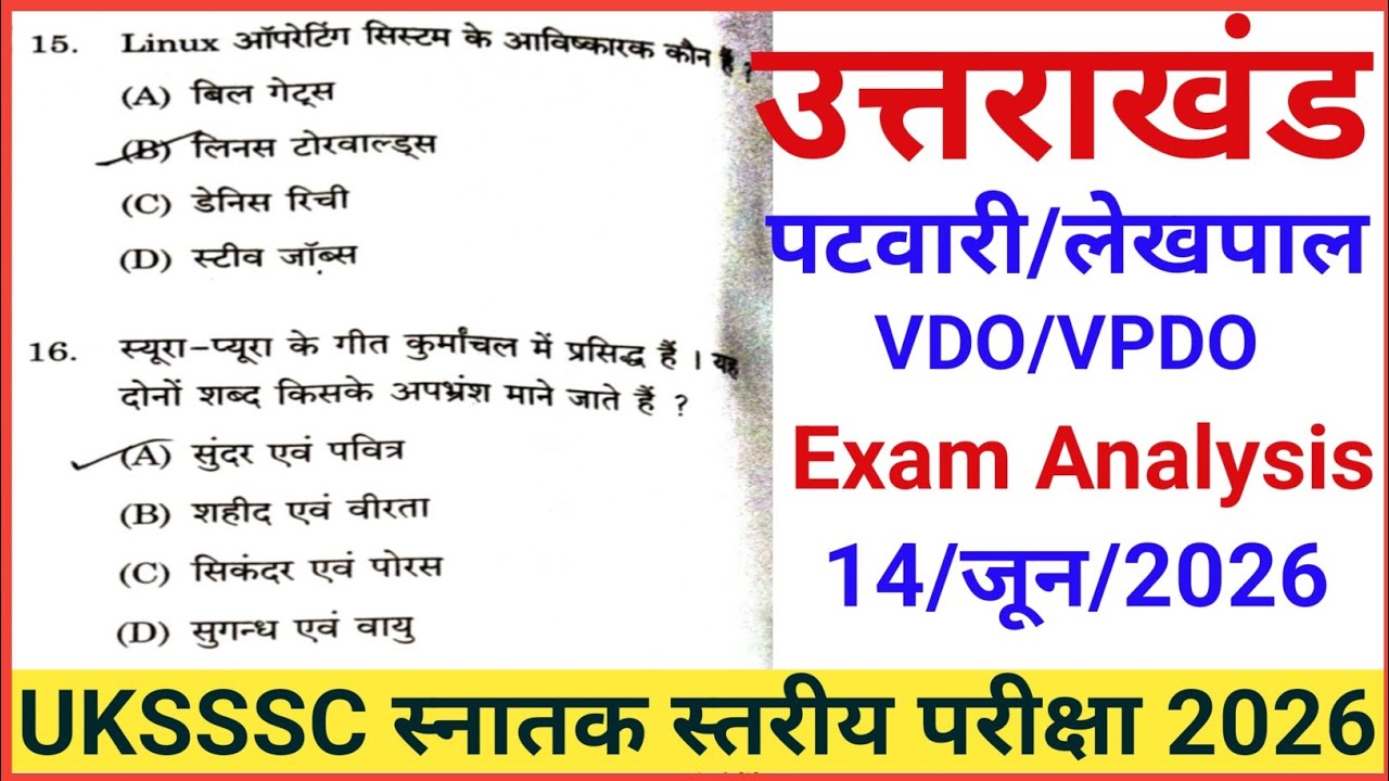 Uttarakhand UKSSSC Graduate Leve l Exam Analysis & Upcoming Strategy | Gk Tracker