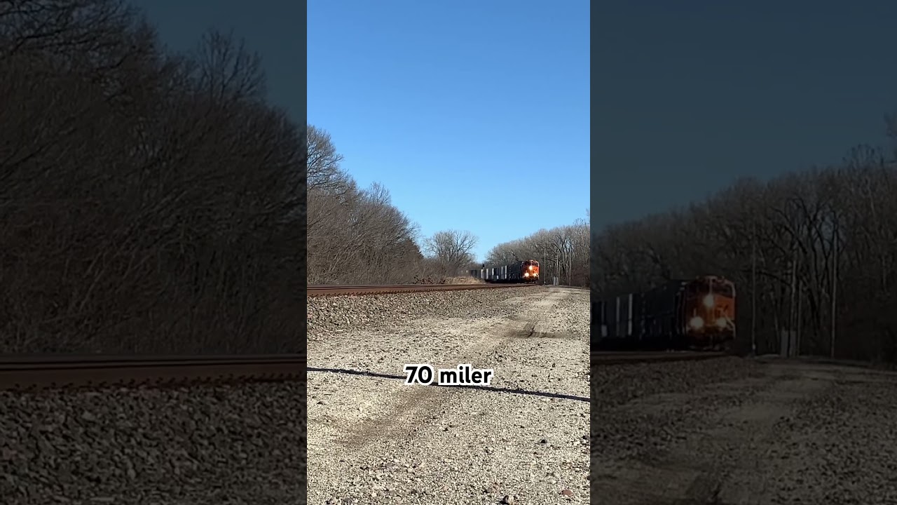 70 mph Z train rounds the curve!! #bnsf #bnsfrailway #train