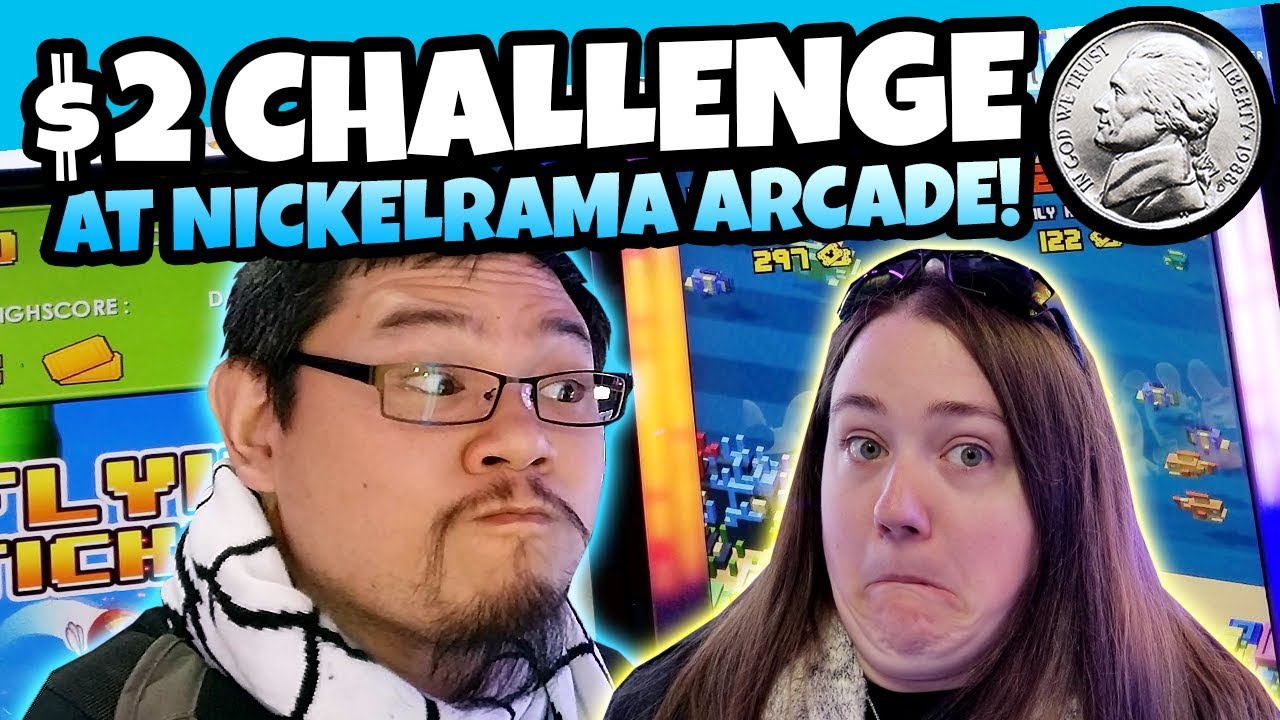 $2 Dollar Arcade Ticket Challenge at Nickelrama Arcade! Who can WIN the most tickets!?