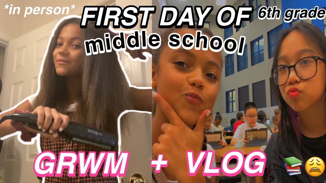FIRST DAY OF SCHOOL GRWM + VLOG | *in-person* 2021