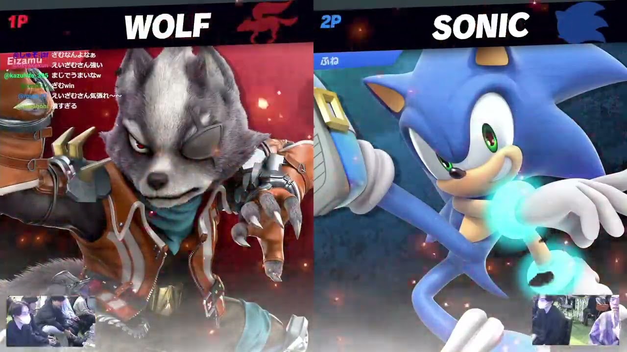 G.G. Smash49 GF - 黒船 (ソニック) vs Eizamu (ウルフ) スマブラSP オフ大会 - Sonic Wolf