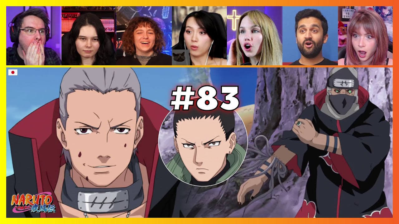 Naruto Shippuden Episode 83 | Shikamaru vs Akatsuki | Reaction Mashup ナルト 疾風伝