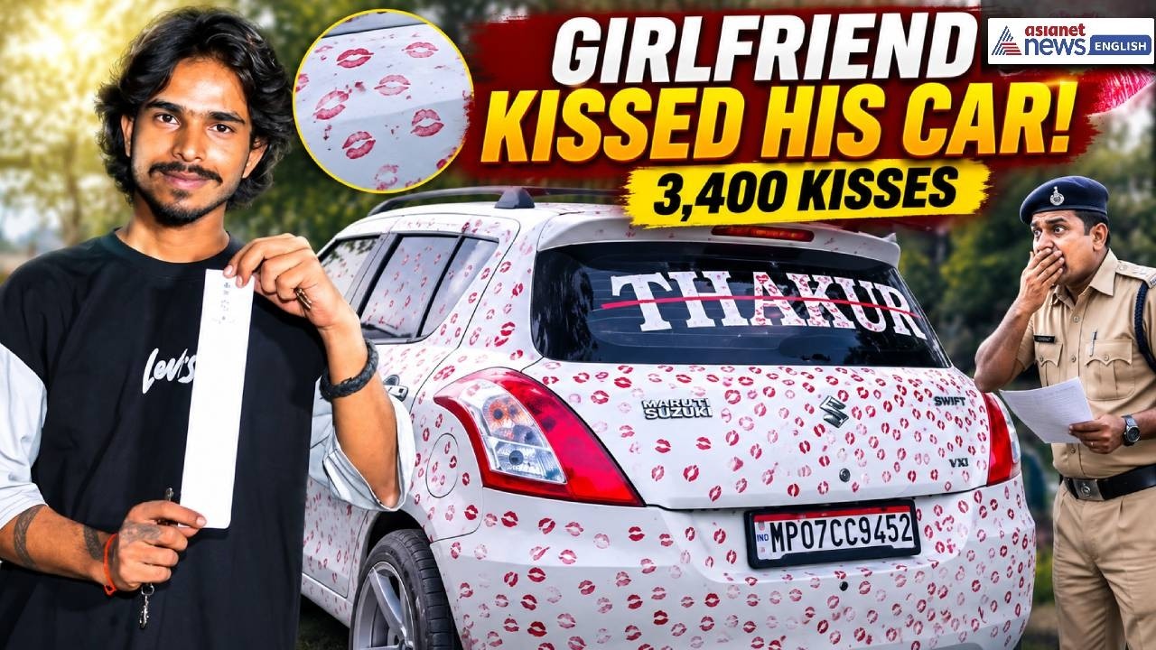 3,400 KISSES ON A CAR?! Gwalior Viral Car Lands Owner in Trouble | Bizarre Viral Video | MP News