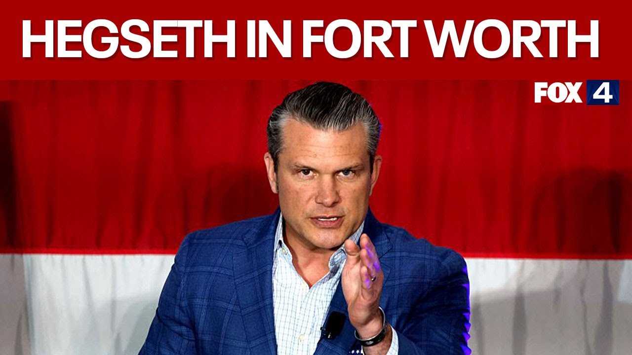 Pete Hegseth addresses Lockheed Martin employees in Fort Worth