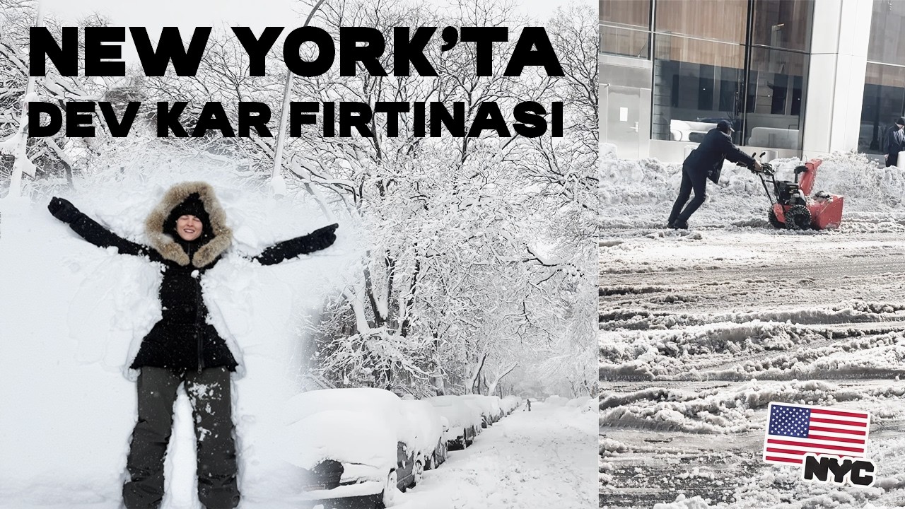 New York'ta Kar Fırtınası! ☃️ Dev Fırtına Sonrası Sokaklar
