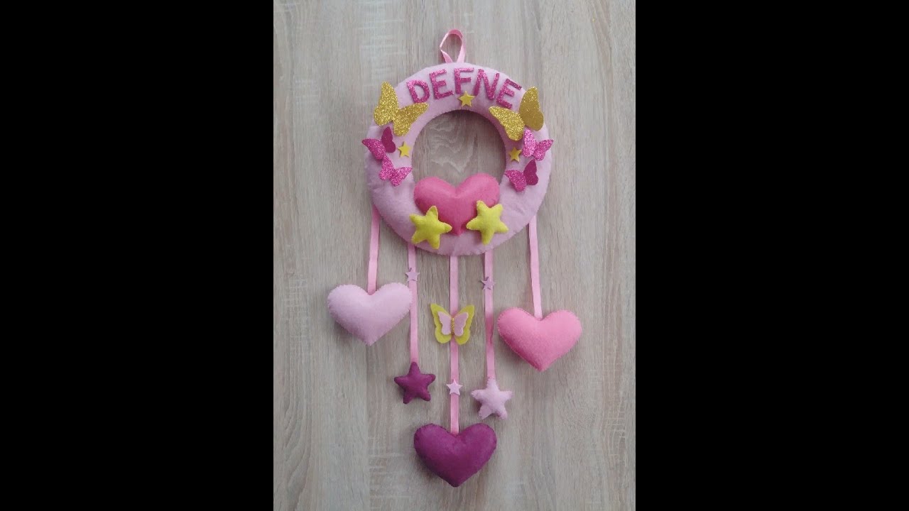 Keçeden  Bebek Odası Kapı Süsü Yapımı | Çocuk Odası  Kapı Süsü | DIY Baby Room Decoration