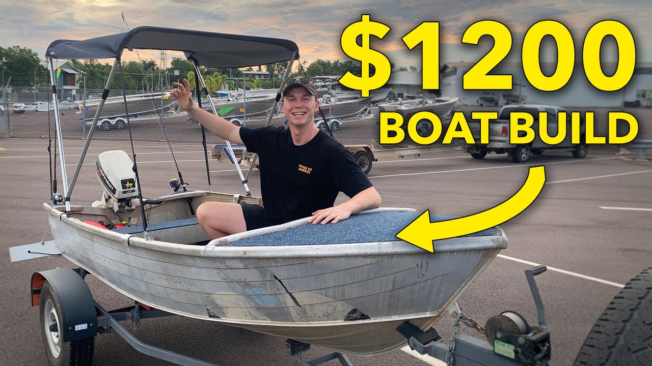 $1200 Budget Boat - COMPLETE BOAT BUILD - TRASH to TREASURE, entry-level fishing boat!