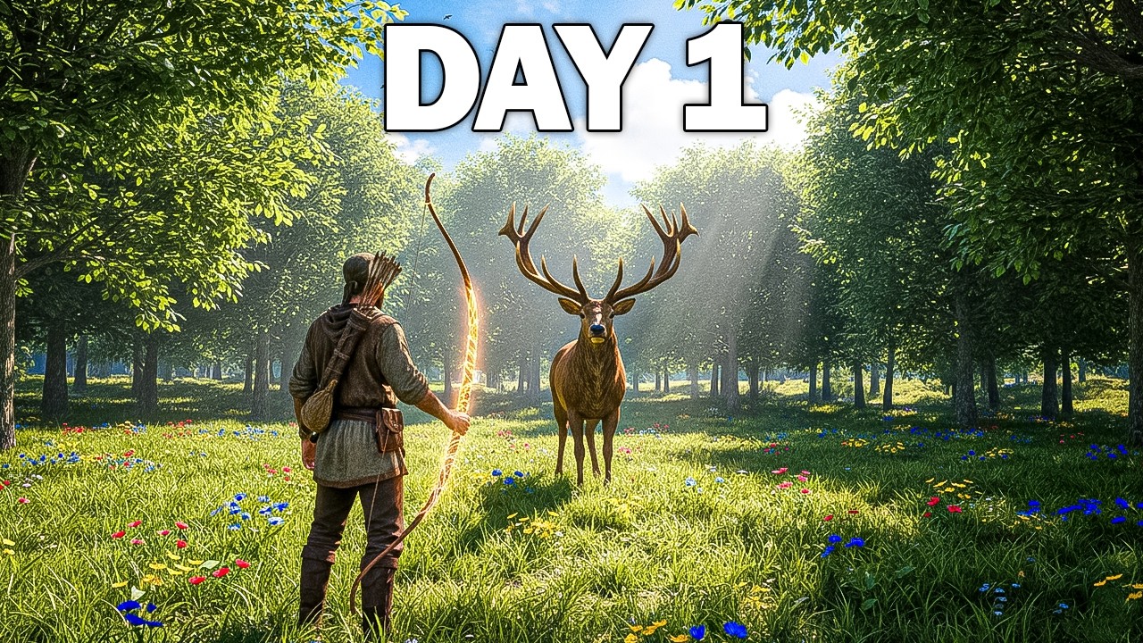 I Survived My First 24 Hours in the BRUTAL Medieval Wild! 🏰 (Ep 1)