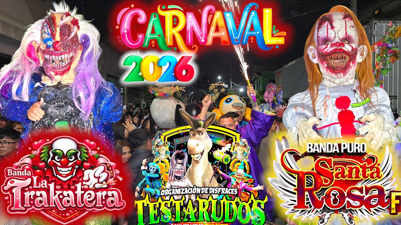 DISFRACES LOS TESTARUDOS | CARNAVAL DE SAN SEBASTIÁN 2026 BANDA LA TRAKATERA Y BANDA PURO SANTA ROSA