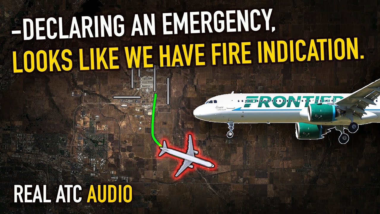 Frontier A321 ENGINE FIRE indication on climb out at Denver Airport. REAL ATC