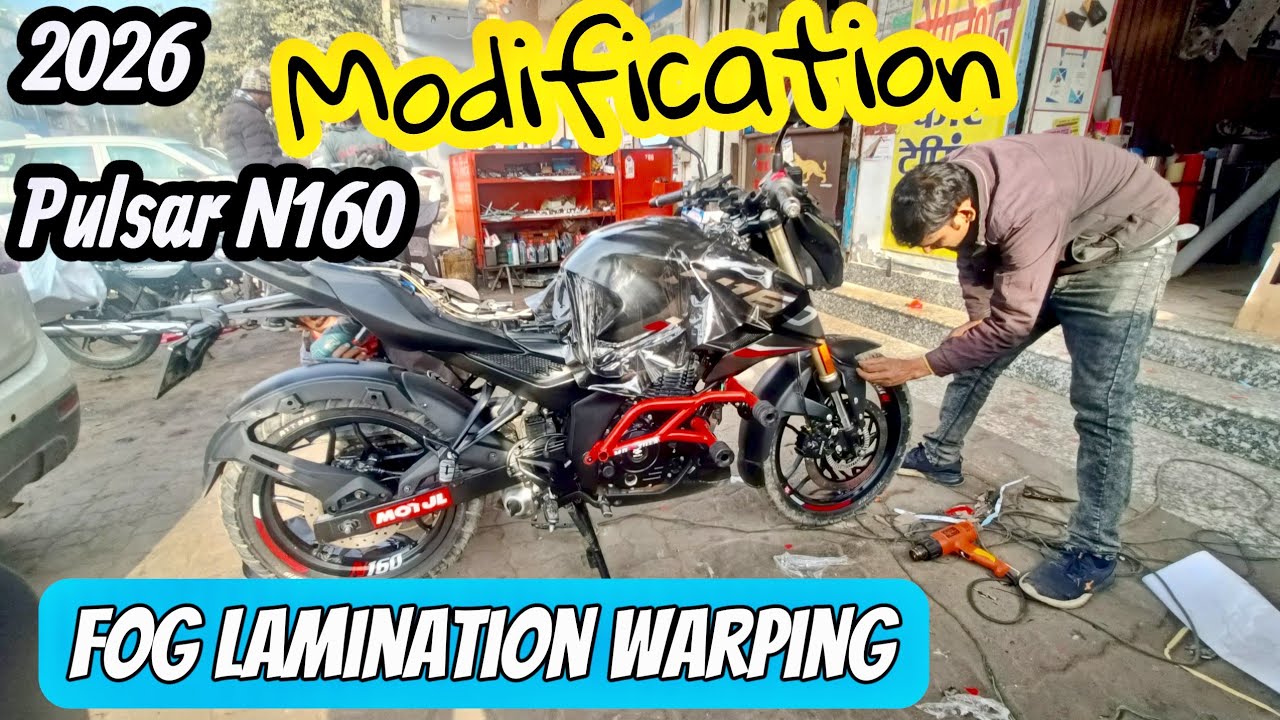 Pulsar N160 Full Fog lamination | N160 Modification work done | PPF Modification in N160 