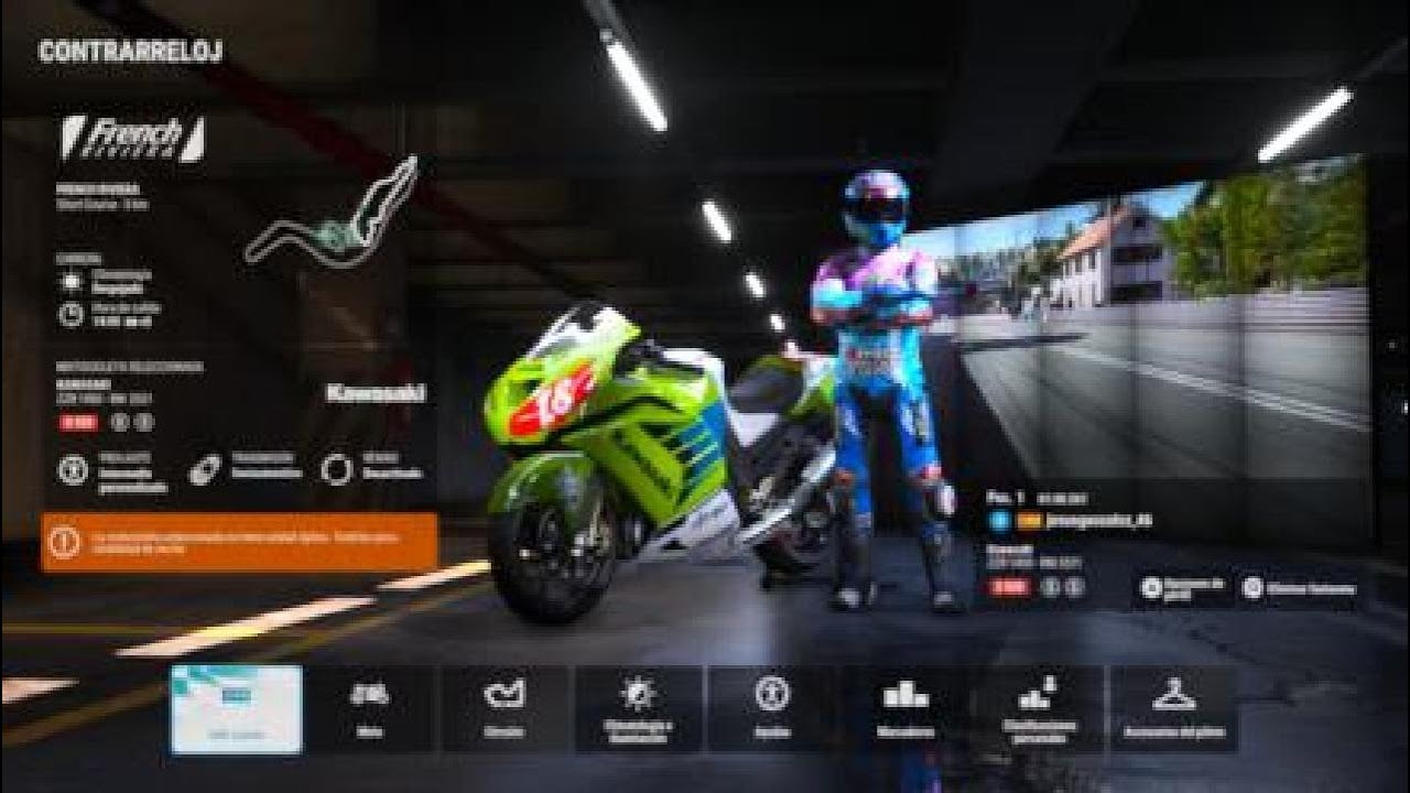 Ride 5 French Riviera Short Course Night (PS5 World Record Kawasaki ZZR 1400 - RM 2021)