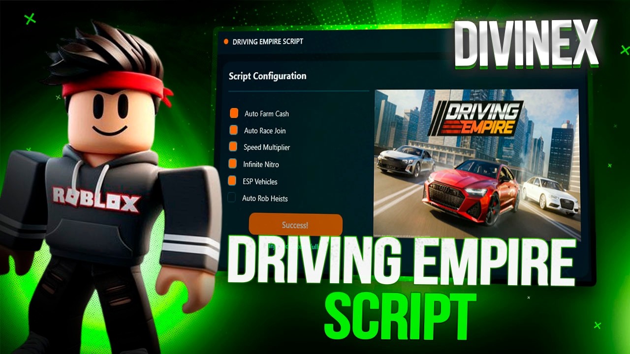 DRIVING EMPIRE SCRIPT AUTO FARM MONEY, FAST SPEED, ESP & MORE | ios/android/pc
