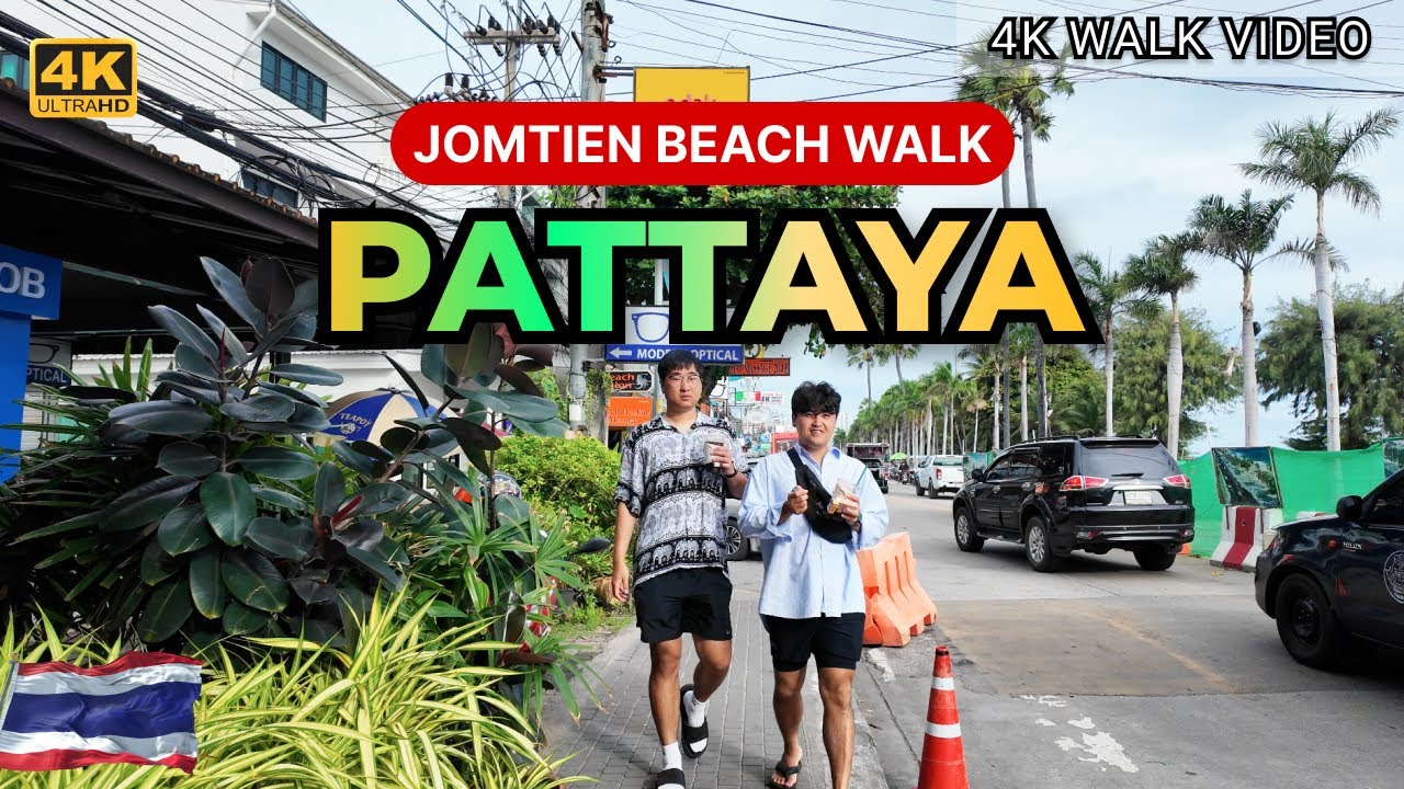 [4K HDR] Pattaya August 2024 | Jomtien Beach Walk | Thailand Travel