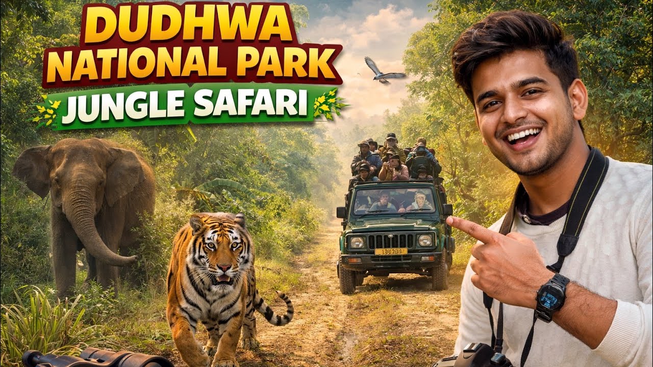 DUDWA NATIONAL PARK JUNGLE SAFARI 🐅🐯
