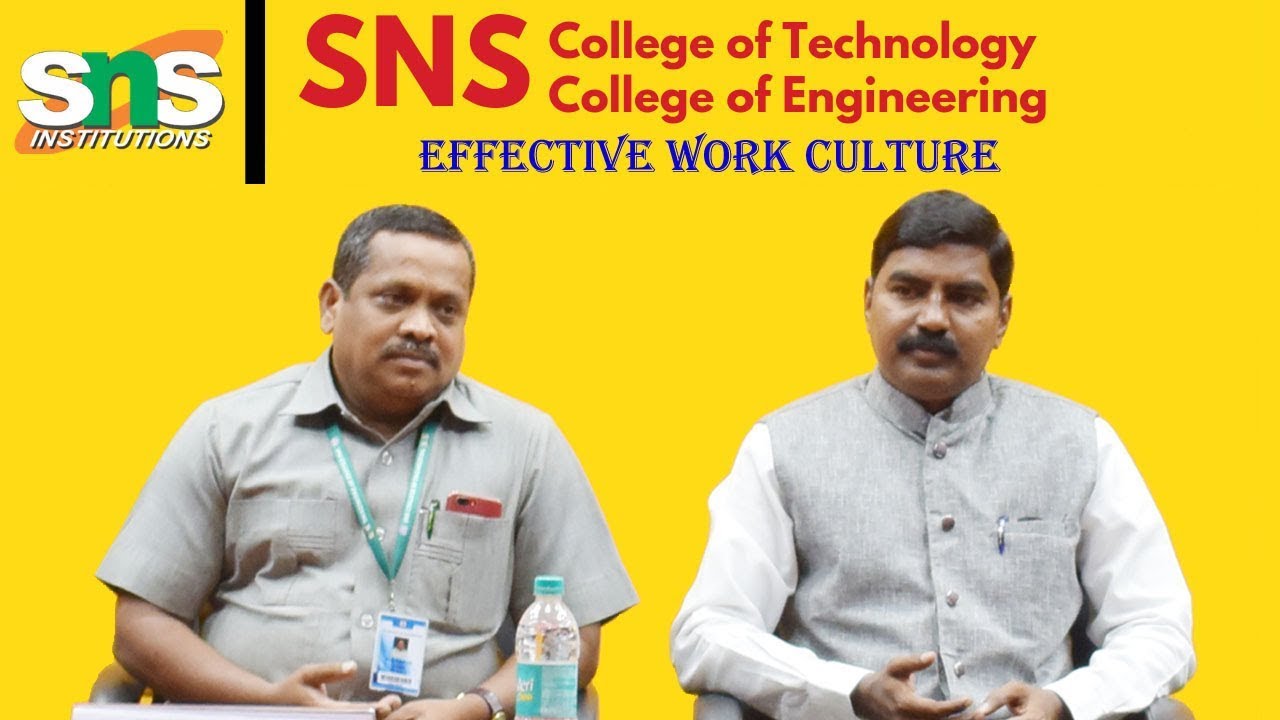 SNS INSTITUTIONS: Effective Work Culture
