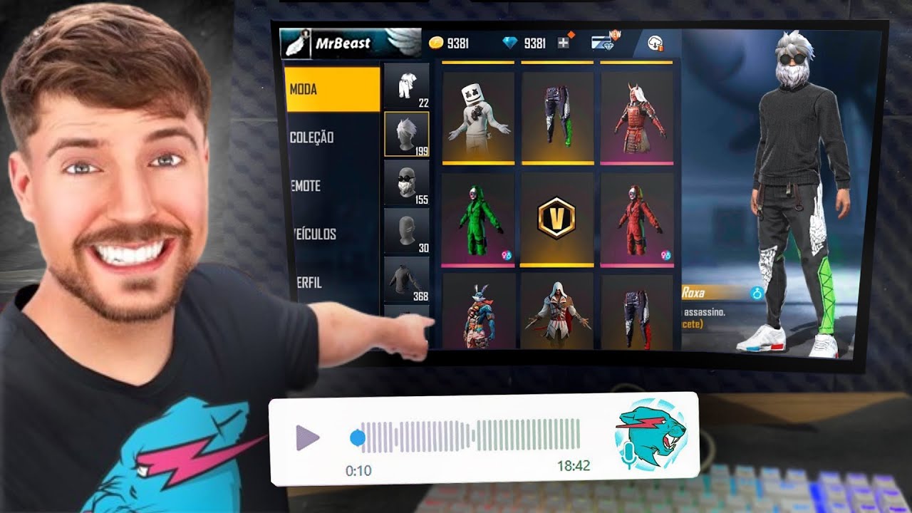 Fui Desafiado Pelo MrBeast No Free Fire!