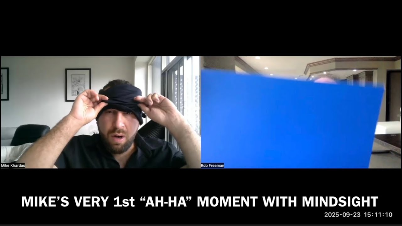 589 Mike's 1st Training Session Blindfold Seeing, Twice Broke Through To Advanced Real Time Seeing