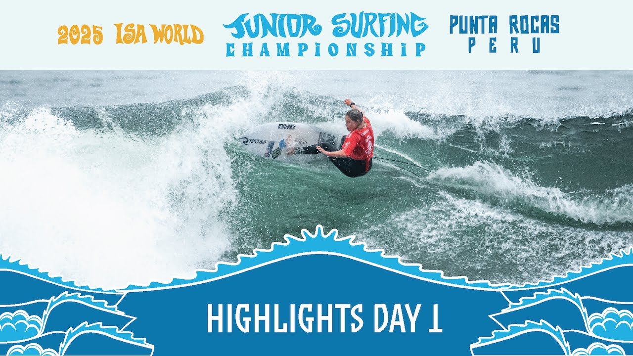 Основные моменты &mdash; первый день соревнований &mdash; чемпионат мира по серфингу среди юниоров ISA 2025 года