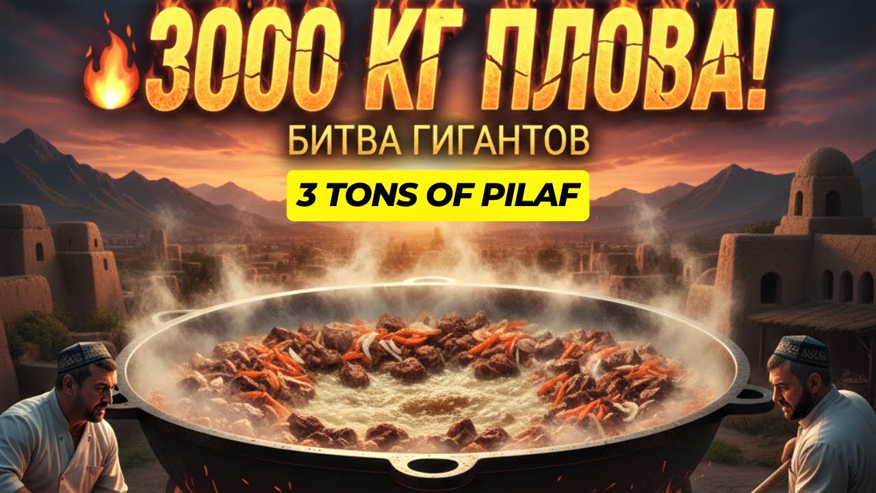 🔥 3000 КГ ПЛОВА: БИТВА ГИГАНТОВ | Рекордный Казан | 3000 KG PILAF:BATTLE OF GIANTS | Record Cauldron