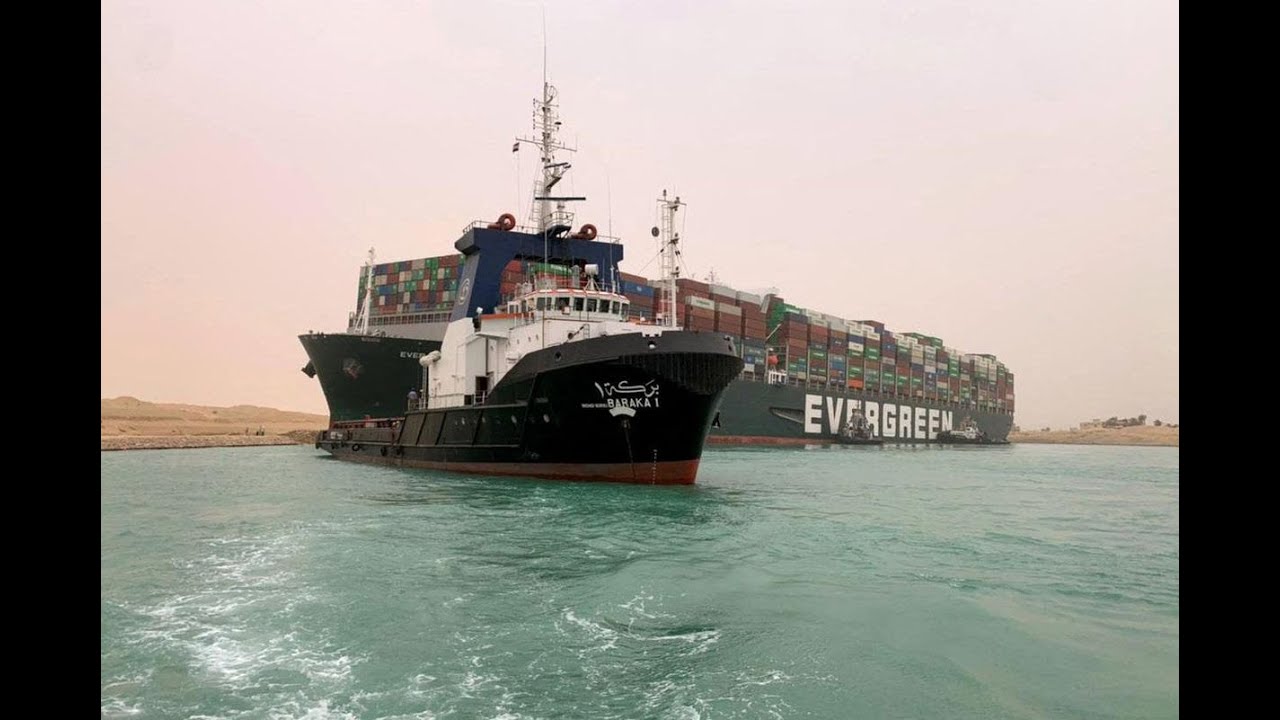 Giant Ship Operated By Taiwan&rsquo;s Evergreen Gets Partially Freed From Suez
