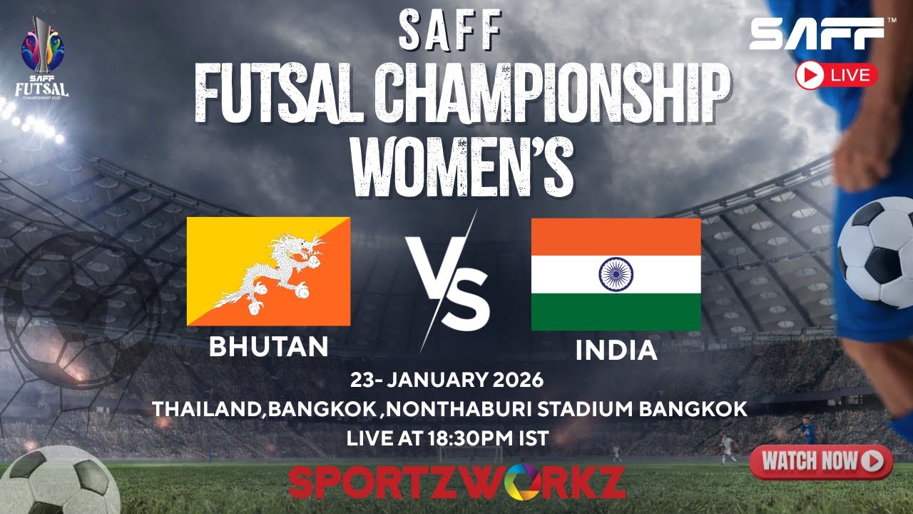 LIVE |SAFF Women’s Futsal Championship 2026 | Day 6 – Match 3 | Bhutan vs India