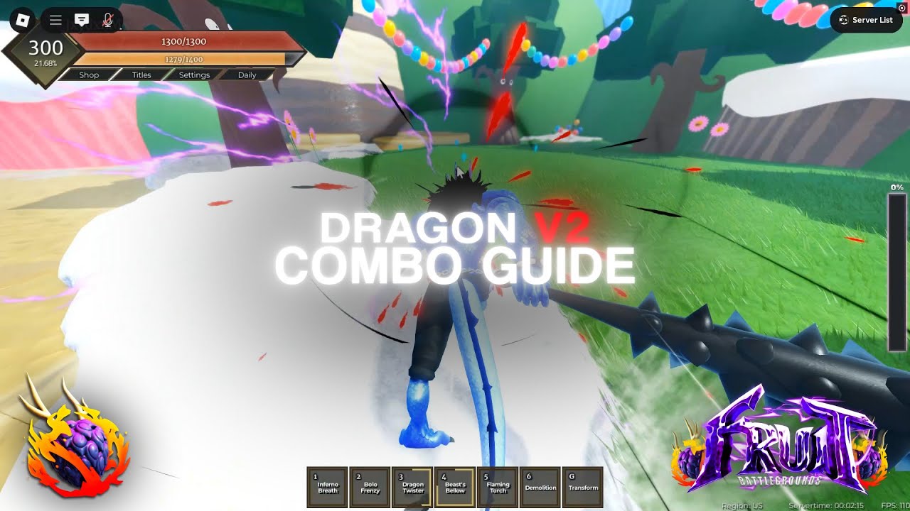Dragon v2 Combo Guide (Fruit Battlegrounds)
