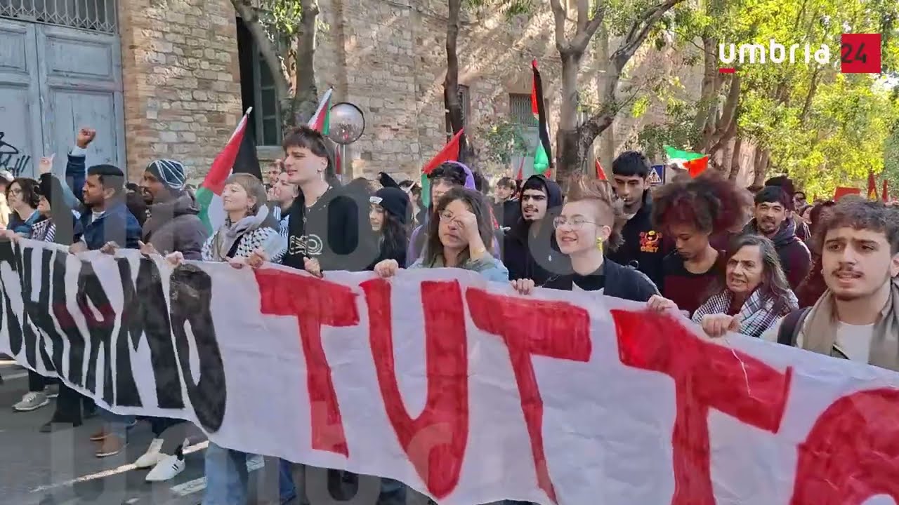Sciopero per Gaza, le manifestazioni in Umbria