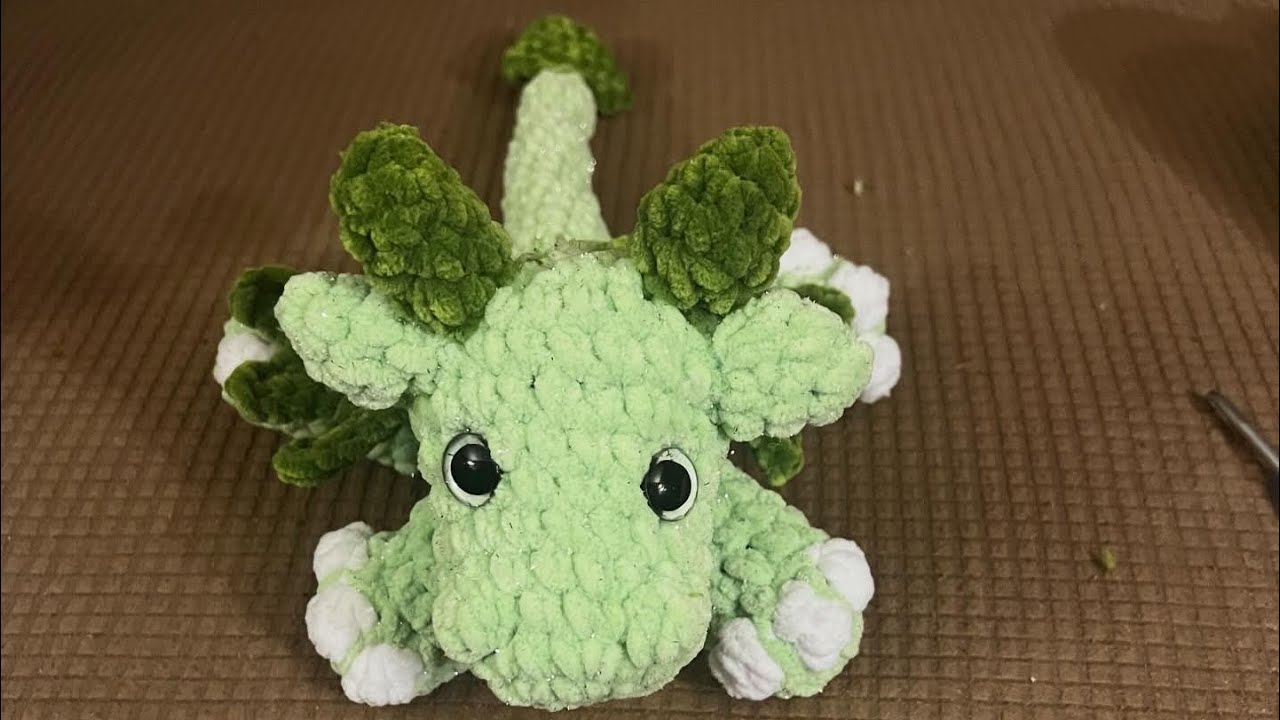 Tester pattern! Menards purchase and a finished puppy! #crochet #dragon #amigurumi 