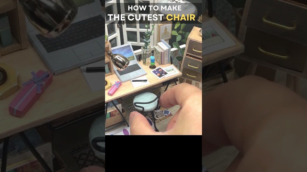 How to make the cutest chair #diy #miniature #chair