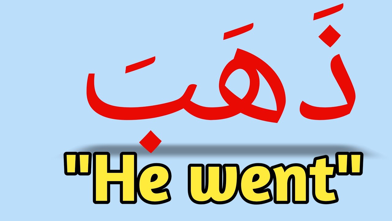 Arabic verb conjugation for beginners(zahaba)