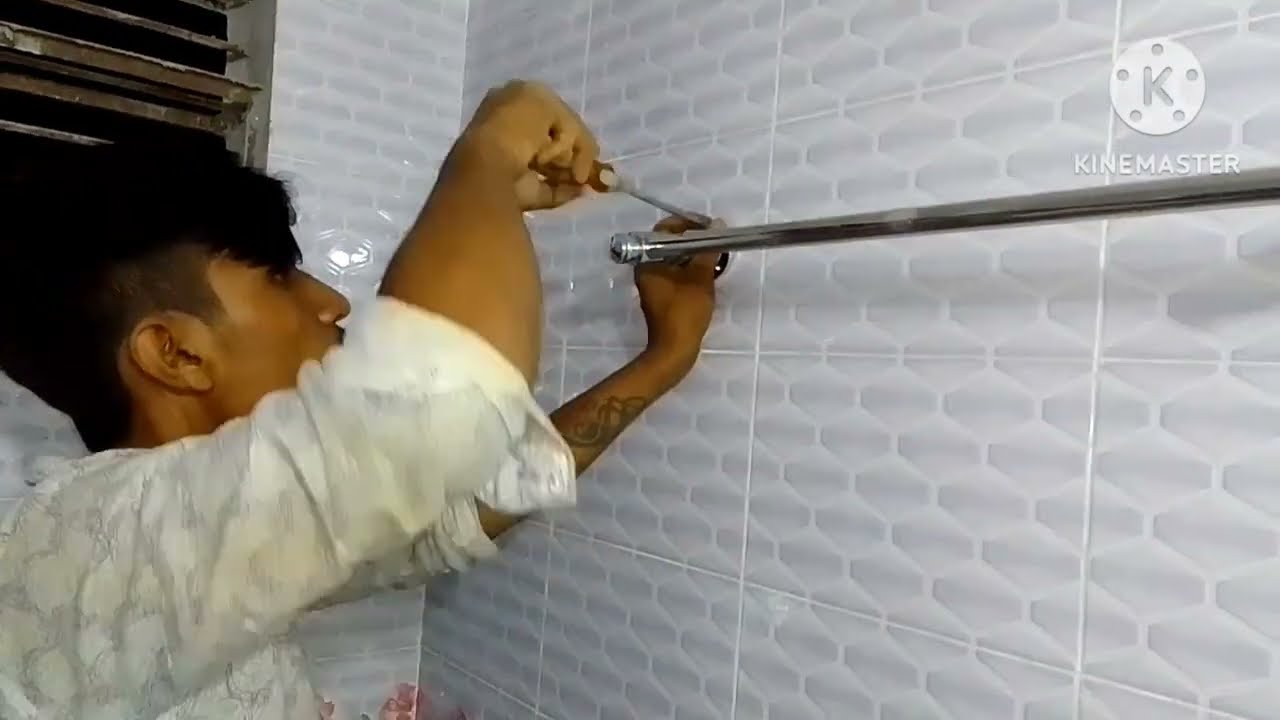 installing towel  in bathroom | how to install a towel bar | how to install a towel bar in bathroom,