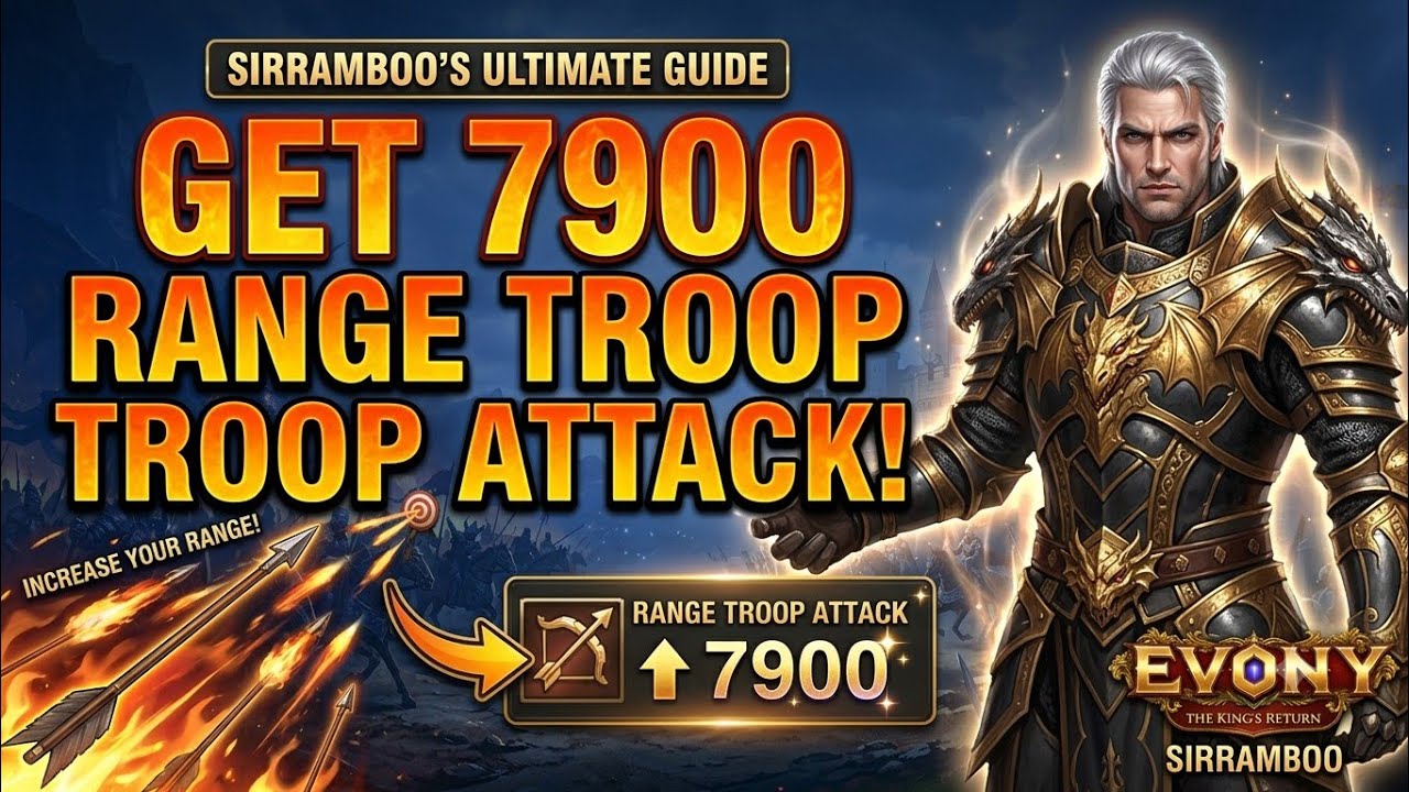 Evony TKR--- How to Get 7900+ Range Attack Buffs 