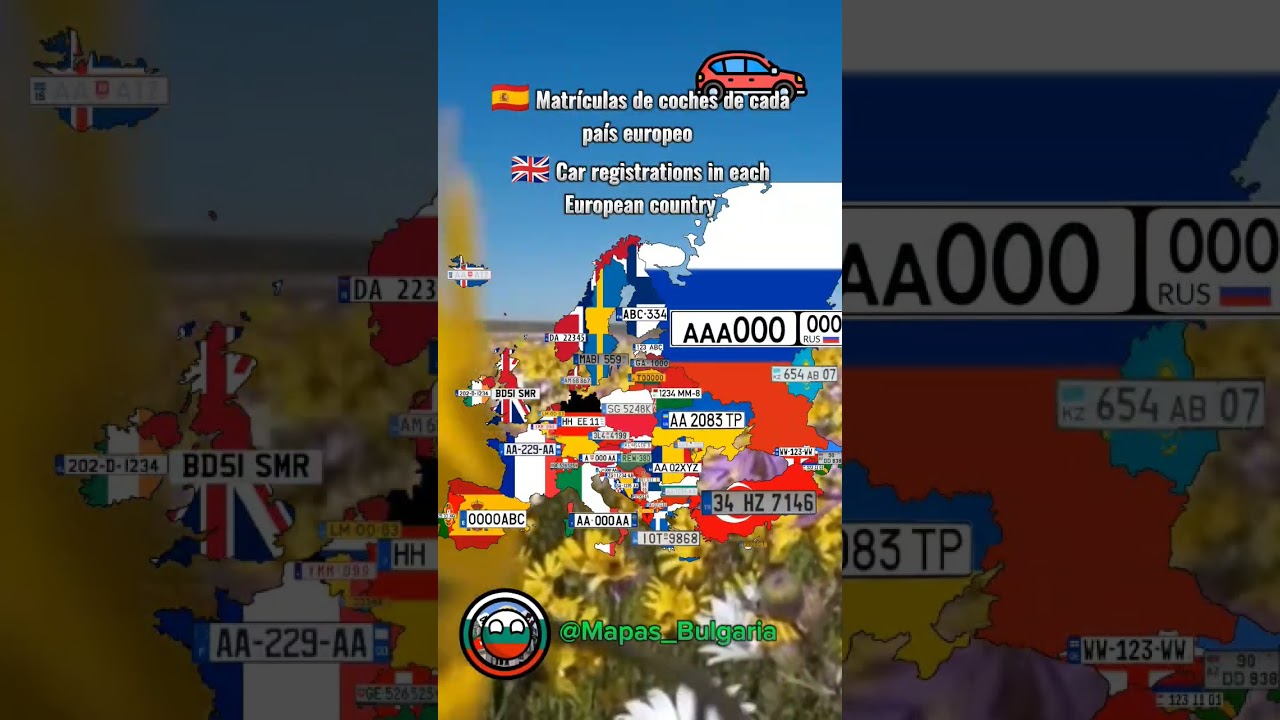 Matriculas de coches de cada pa&iacute;s europeo/Car registrations in each European country #mapping
