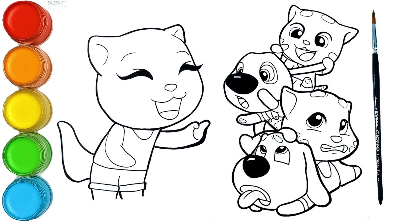 Saat paling menyenangkan dari Talking Tom & Friends Minis! |  menggambar dan mewarnai untuk anak
