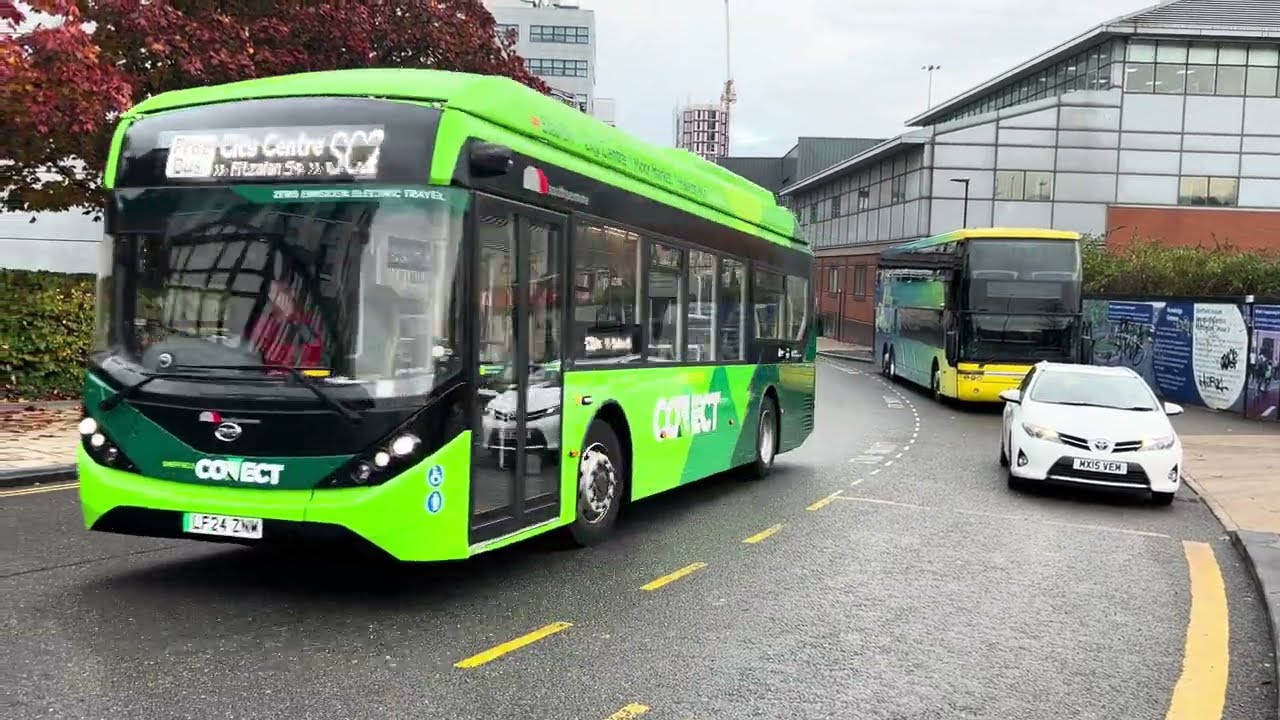 South Pennine Community Transport 801 heads up Ponds Steet with a Sheffield Connect 2 service