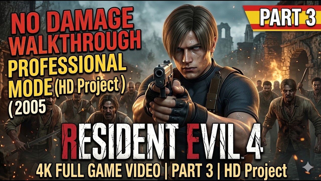 Resident Evil 4 Professional 2005 HD Project - No damage Full Game Walkthrough | 4k Video | Part 3