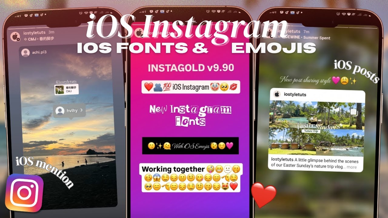 InstaGold v9.90 iOS Instagram | New insta Fonts + iOS emojis & New Features!