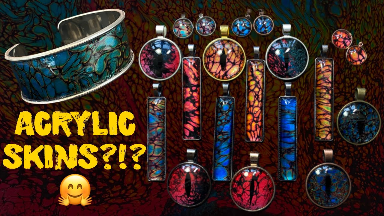 Fluid Art Paint Pour Jewelry- This is so much fun!!!