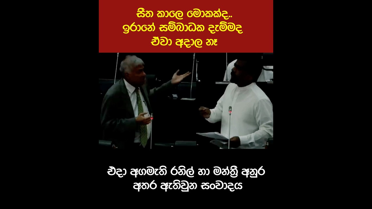 තෙල් ගැන එදා ඇතිවුන සංවාදය | Ranil & Anura | wenas karamu