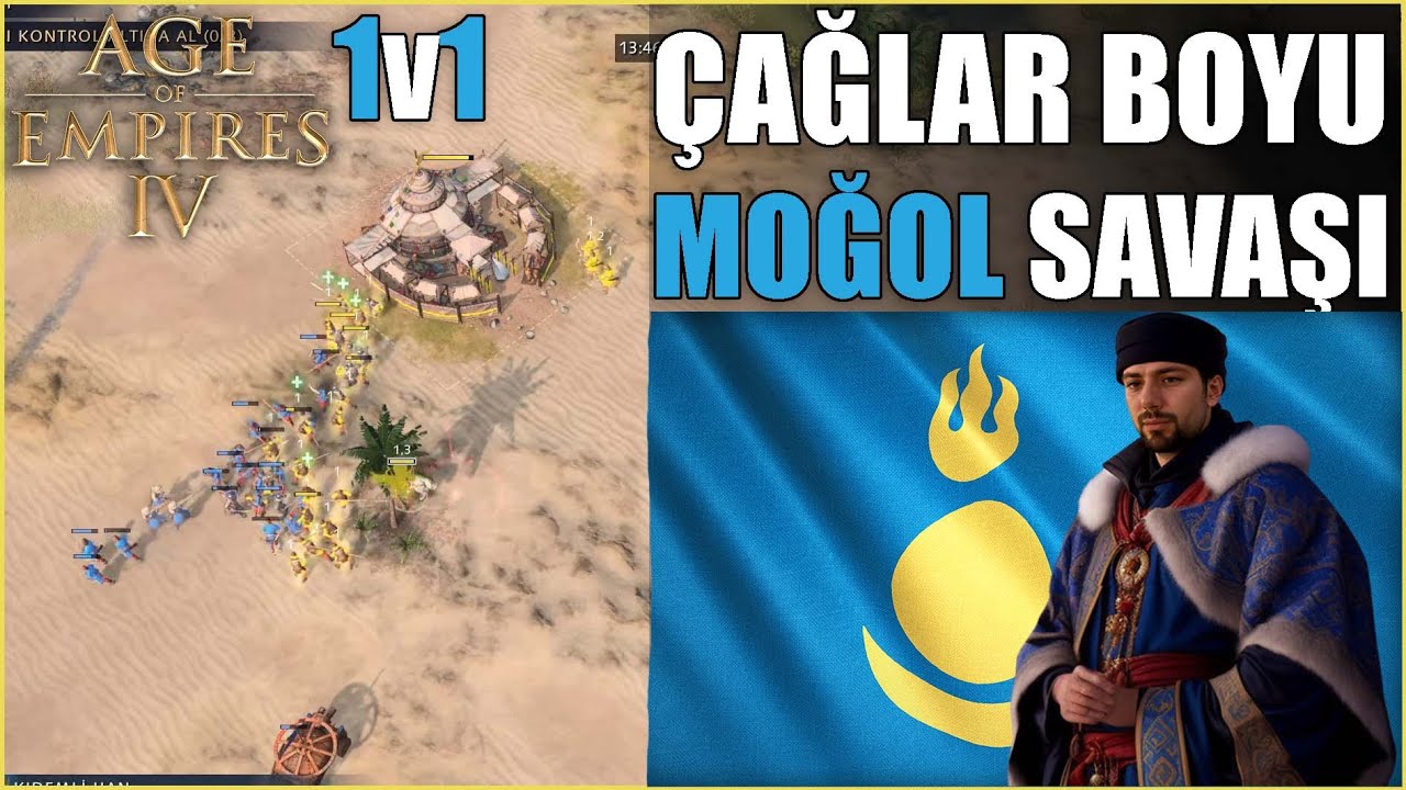 ÇAĞLAR BOYU SAVAŞ - 1v1 MOĞOL Kapışması - Sulak Alanlar | AoE4 1v1