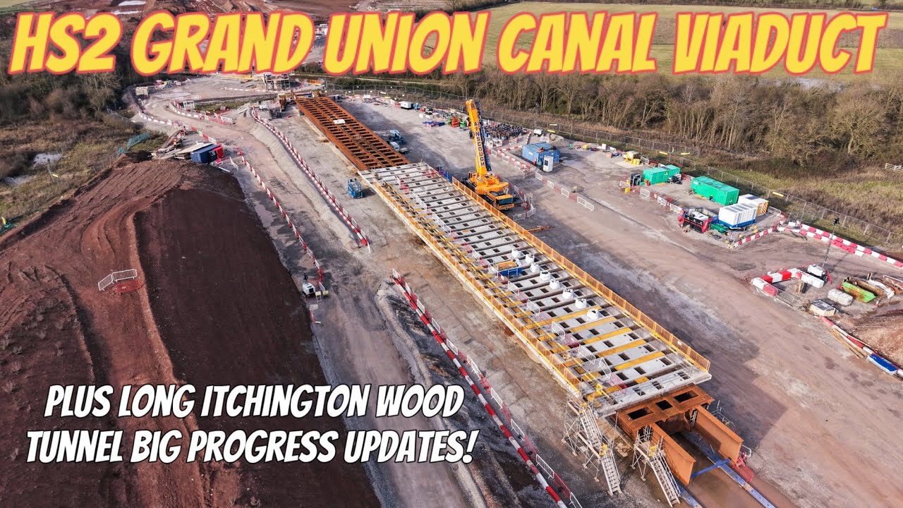 HS2 Longhole Viaduct The Grand Union Canal Nr Leamington Spa - February 2026 Update! 👀