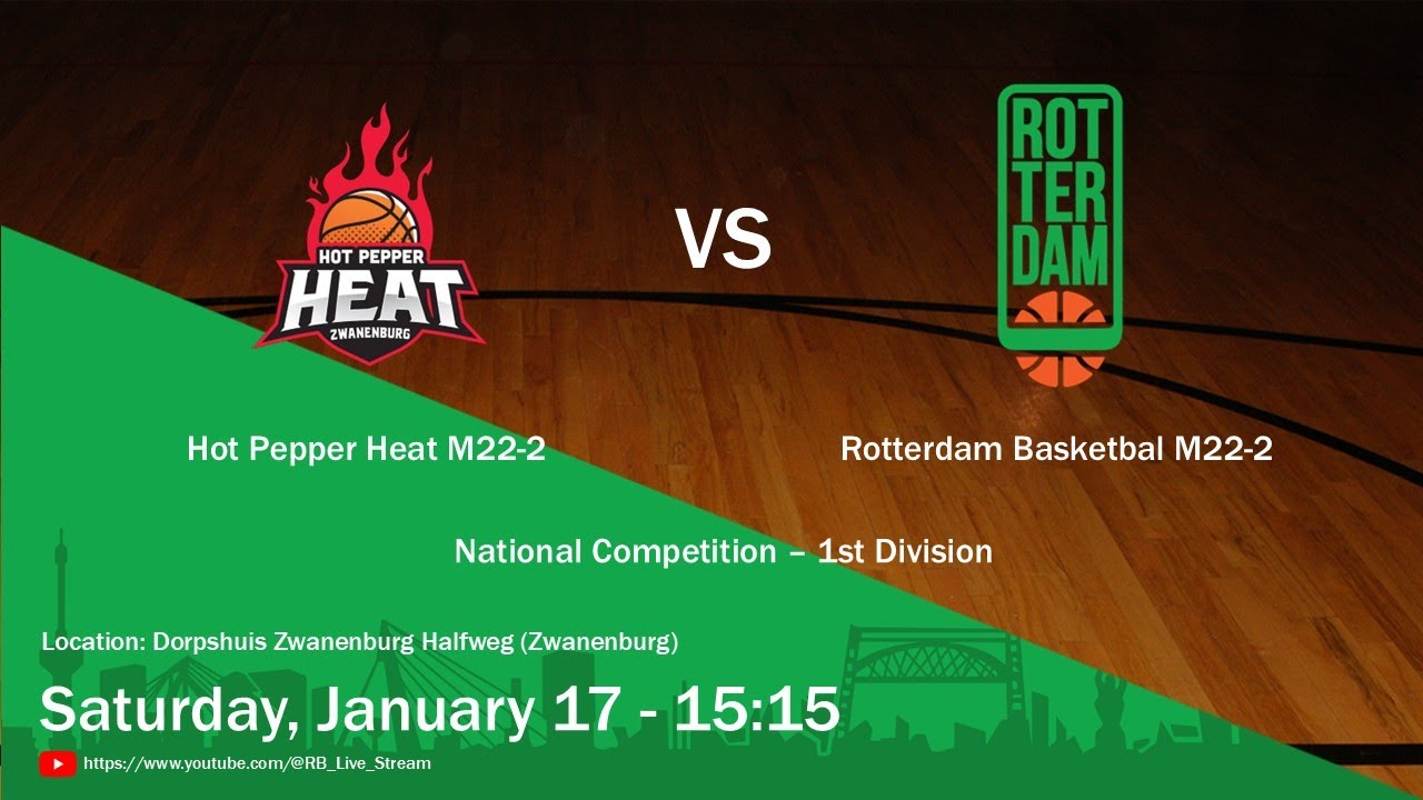 Hot Pepper Heat M22-2 vs  Rotterdam Basketbal M22-2