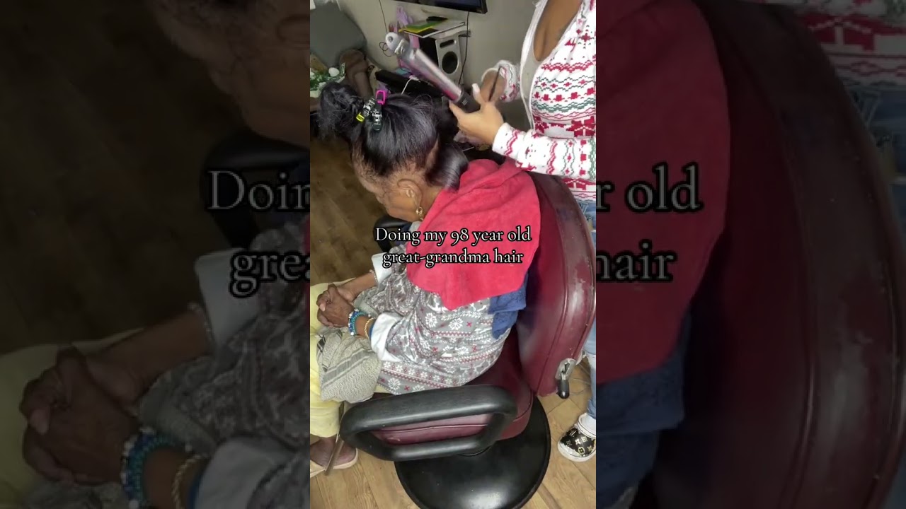 Doing my 98 year old great-grandma hair#vshowhair #shorts  #hairstyles #curlywave #naturalhair