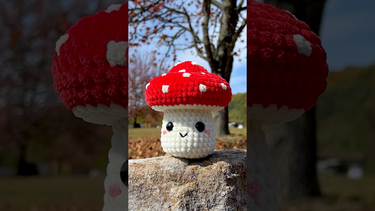 Crochet a Mushroom Amigurumi with Me | Free Crochet Pattern #crochetpattern #amigurumipattern