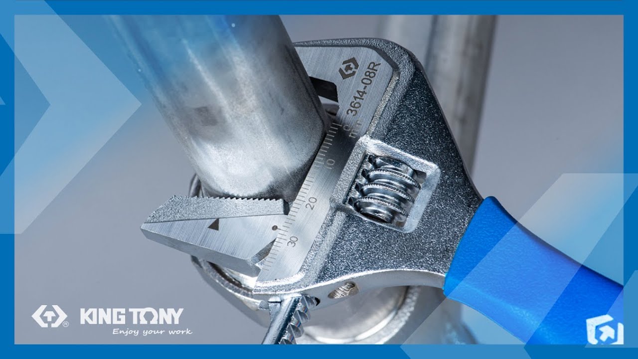 KING TONY - 361408R Cl&eacute; &agrave; molette &agrave; m&acirc;choire r&eacute;versible