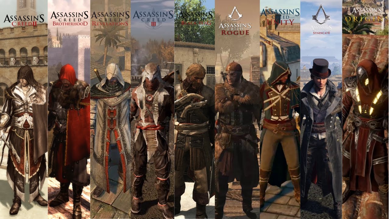 1 Minute of Legendary Outfits Showcase From Every Assassin's Creed