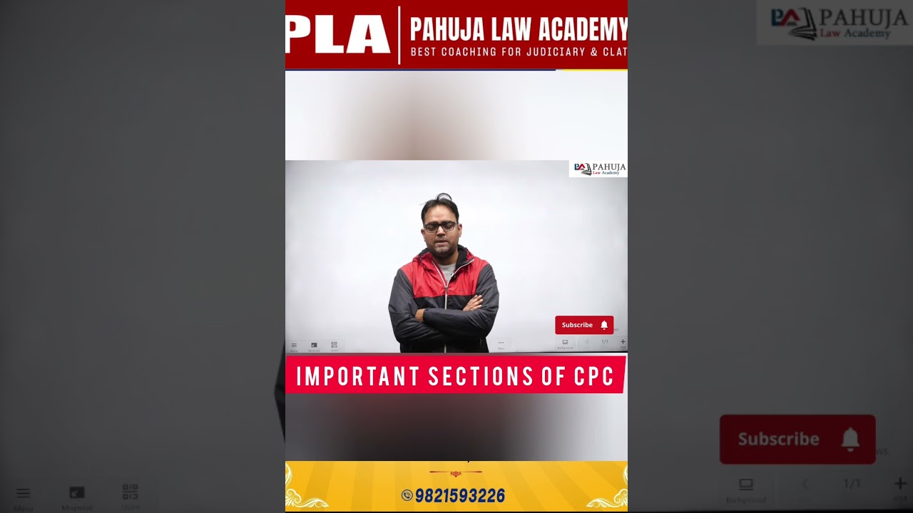TOP 10 CPC Important Sections by Pahuja Law Academy PLA #judiciaryexampreparation #judiciary